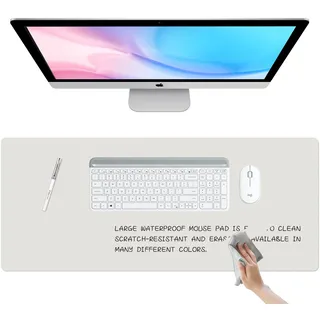 Dry Erase Schreibtischmatte, wasserdichte Schreibtischunterlage, löschbares Schreib-Whiteboard zum Planen, rutschfeste große Schreibtischmatte, Desktop Dry Erase Board für Büro, Zuhause, Schule (Grau)