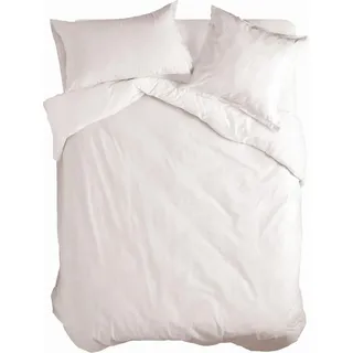 Basic perkal Bettbezug 135 x 200 cm 100% Baumwolle Hergestellt in Europa - Weiß
