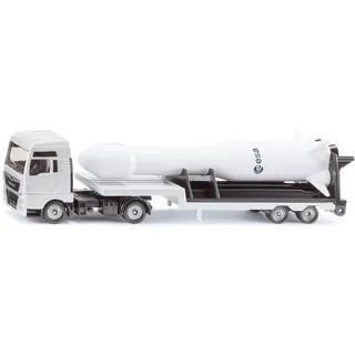 Siku 1758 - MAN LKW mit ESA Rakete und Anhängerkupplung Silber/Weiß 1:87