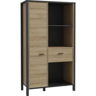 Forte High Rock Aktenregal 86,3 x 40,2 x 152,3 cm schwarz