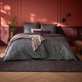 Estella Interlock Jersey Bettwäsche Aline 6391-810 Anthrazit 135x200 - Grau