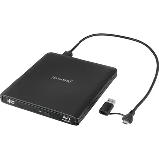 Intenso EOD 500BD Slim, USB 3.2, für Laptop, Desktop PC, iMac, MacBook, Windows, MacOS, inkl. kostenloser Brenn-Software Ashampoo Burning Studio, Schwarz
