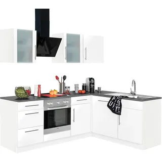 WIHO KÜCHEN Winkelküche L-Form 220 x 170 cm grau|weiß