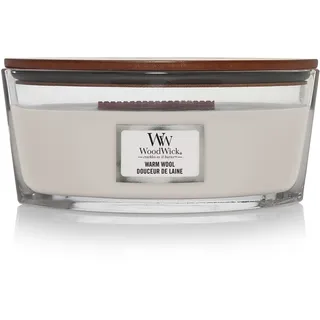 Woodwick Warm Wool Duftkerze 454 g grau