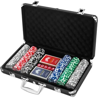 Copag Poker Set Pokerkoffer - 300 Chips (11,5 g), 2X Pokerkarten Decks Plastik, Dark Aluminum - Casino Quality, New Pink