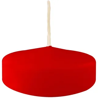 28 Schwimmkerzen - Durchmesser 5 cm - 5,5 Stunden Brenndauer - Farbe Rot - Cereria Di Giorgio
