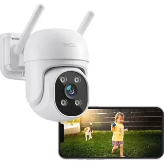 Sicherheitskamera für den Außenbereich mit Nachtsicht und Bewegungsmelder – 24/7-WLAN-Kamera mit Zwei-Wege-Audio