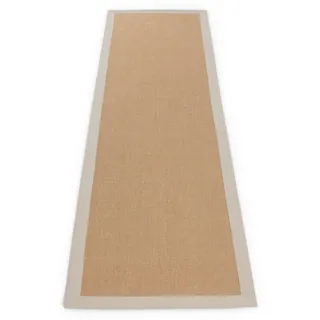 carpetfine Sisal Sisalteppich 60 x 180 cm Grau