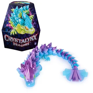 CrystaLynx Small Dragons - 23 cm große sammelbare, bewegliche Drachenfigur, Blindbox, Fidget-Spielzeug für Kinder ab 8 Jahren und Erwachsene