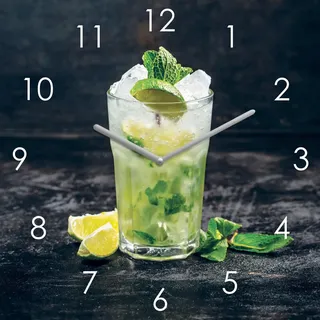 Wanduhr , Multicolor , Glas , 30x30x3.1 cm , Dekoration, Uhren, Wanduhren