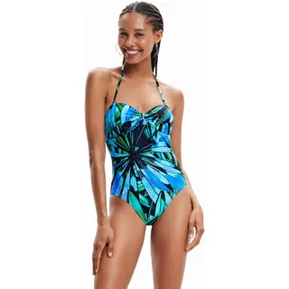 Desigual Women's Swim_Rainforest 5000 Bikini Set, Blue, XS