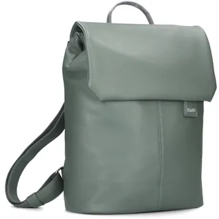 Zwei Damen City-Rucksack Mademoiselle.M MR13 Tagesrucksack 7 Liter, gepolstertes Laptopfach, Magnet-Verschlussklappe, Hauptfach mit Reißverschluss, Rückenpolsterung (eucalyptus)