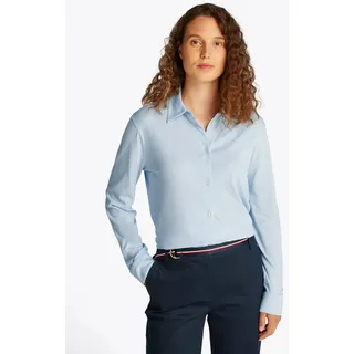 Tommy Hilfiger Klassische Bluse »CASUAL BTN DOWN SHIRT LS« mit Metalllabel, blau
