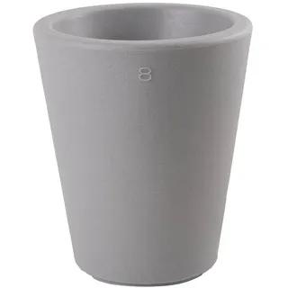 8 seasons Design Shining Classic Pot S, LED Pflanzkübel 34 x 39 cm (grau), E27 Fassung inkl. Leuchtmittel in warmweiß, beleuchteter Pflanzkübel für innen + außen, Blumenkübel