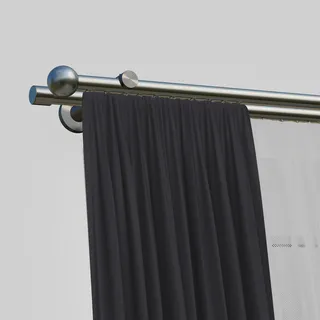 INDEKO Innenlaufgarnitur Colombes 2-läufig Ø 0 mm 350 cm Silber/Grau