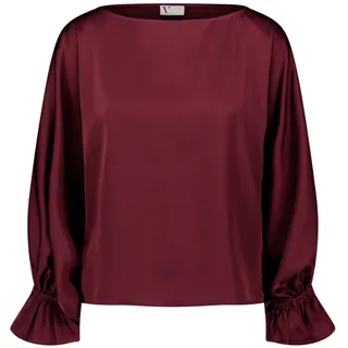 Satinbluse VERA MONT "Satin-Bluse mit Fledermausärmeln", Damen, Gr. 44, rot (deep dahlia), Obermaterial: 100% Polyester PES., Blusen Satinbluse