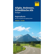 ADAC Regionalkarte 15 Allgäu, Bodensee, Schwäbische Alb 1:150.000