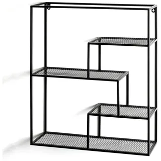 Haku-Möbel Wandregal 50 x 18 x 60 cm Schwarz