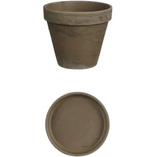 Mica Decorations Topf mit Schüssel Stan 11,5 cm x 13,5 cm Grau 3-fach Sortiert