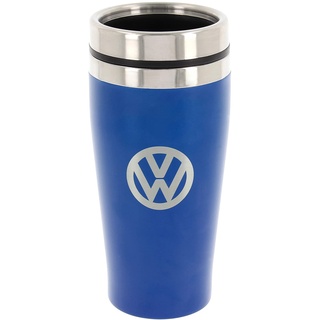 BRISA VW Collection - Original Volkswagen Isolierter Edelstahl Thermo-Becher (Doppelwandig/450ml/Blau)