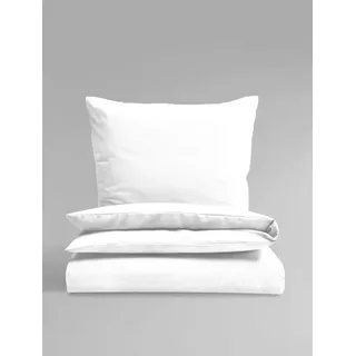 BIERBAUM Bettwäsche »Biber Uni« 2 Stk. tlg. Schlichtes Unidesign: Zeitlos und stilvoll für jedes Schlafzimmer, weiß