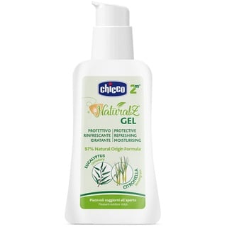 CHICCO NaturalZ Schutzgel, 60 ml, natürlicher Schutz während der Sommersaison, mit Zitronengras und Eukalyptus, Schutz Tag und Nacht