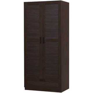[en.casa] Kleiderschrank Finning 80 x 176 x 52 cm Walnuss
