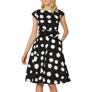 Truth & Fable Damen Jcm-42841 cocktailkleid, Mehrfarbig (große Punkte), 34 (Herstellergröße: X-Small)