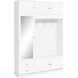 borchardt Möbel Kompakta Garderobenschrank 140 x 36 x 202 cm weiß