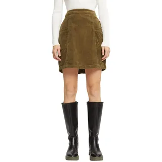 ESPRIT Damen 102ee1D312 Rock, Dark Khaki, 26W EU