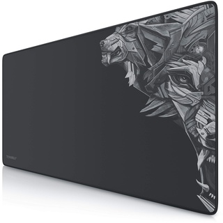 Titanwolf - Gaming Mauspad - 900 x 400 x 4mm - XXL Mousepad - Tischunterlage extra großes Mauspad Motiv - verbessert Präzision und Geschwindigkeit