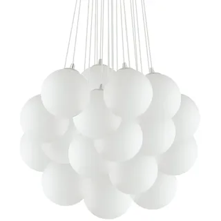 Mapa Suspension Modern Glas Weiß 22 Lichter E14 - Weiß