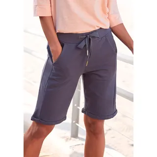 Sweatbermudas ELBSAND "Brinjana", Damen, Gr. M (38), N-Gr, grau (anthrazit), Sweatware, Obermaterial: 95% Baumwolle, 5% Elasthan, unifarben, figurumspielend kniefrei, Hosen Sweatbermudas, mit Taschen, Shorts, kurze Hose, Jogginghose, Topseller