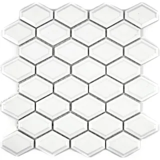Mosaik Fliese Keramik weiß Diamant Metro Weiß matt Wandverkleidung WB13MD-0111