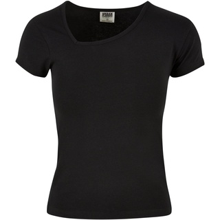 Urban Classics Damen TB6047-Ladies Organic Asymmetric Neckline Tee T-Shirt, Black, S