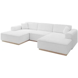 altdecor Eckcouch 4-Sitzer Weiß