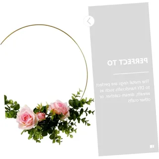 15 Stck. Metallringe für Kranzherstellung Makramee Ringe DIY Hängedeko Bastelringe Goldfarbig für Wanddeko und Floristik