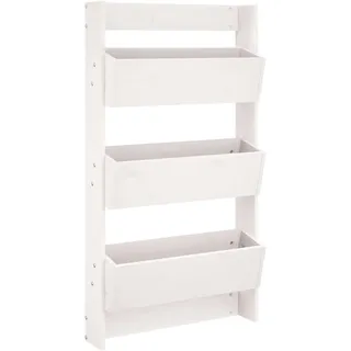 vidaXL Wand-Pflanzkübel 60 x 18,5 x 110 cm Weiß