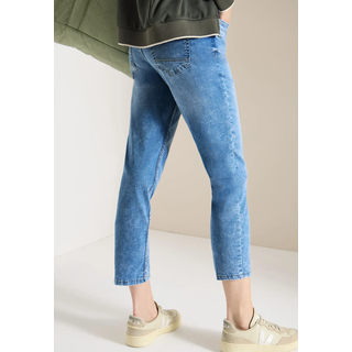 Slim-fit-Jeans CECIL "Style Scarlett", Damen, Gr. 27, Länge 26, blau (light blau washed), Denim/Jeans, Obermaterial: 78% Baumwolle, 20% Polyester, 2% Elasthan. Futter: 52% Polyester, 48% Baumwolle, unifarben, bequem 7/8-Länge, Jeans Slim-fit-Jeans, im 5-Pocket-Style und mit Stretch