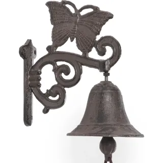 Moritz Türglocke Glocke Schmetterling Deko Insekt Wandglocke Gartendeko Gusseisen Rustikal Antik Design Stil Retro Klingel