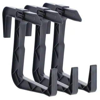 KADAX 3er Set Blumenkastenhalterung ohne Bohren, Balkonkastenhalter im Set, verstellbare Haken und Halter für Blumenkasten, Blumenkastenhalterung für Balkon und Fensterbank (Grafit)