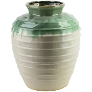 Mondex Vase Evro grün 32.5/32.5/39.5 cm Keramik , Grün , 39.5 cm , Dekoration, Vasen, Keramikvasen