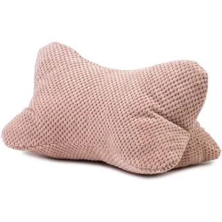 Gözze - Lesekissen Sven, Nackenkissen in genoppter Optik, Lese- und Relaxkissen für Nacken und Rücken, 40 x 25 cm - Altrosa