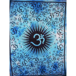 Traditional Jaipur Om Poster, Hippie Wand Wandteppich, indisches Wohnheim eingerichtet, Boho Art Wand, Bohemian, zum Aufhängen Größe 76,2 x 101,6 cm Viel Glück Poster oder Wand Aufkleber