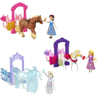 Disney Princess Disney „Die Eiskönigin“ Storytime Stackers Set mit kleiner Puppe, Pferd oder Begleiter und Zubehörteilen, 3 Jahr(e), 135 mm