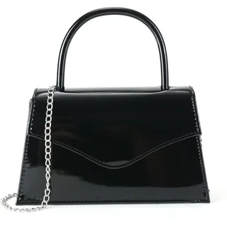 Milisente Abendtasche Lackleder Black
