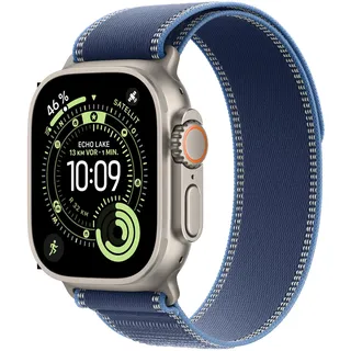 Watch Ultra 3 GPS + Cellular 49 mm Titangehäuse Natur Trail Loop Blau/Hellblau M/L