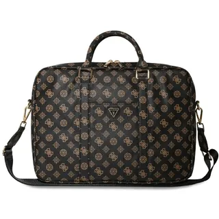 CG MOBILE unter Lizenz Guess Laptoptasche 4G Peony Front Pocket Zipper Triangle Logo 16" (Schwarz)