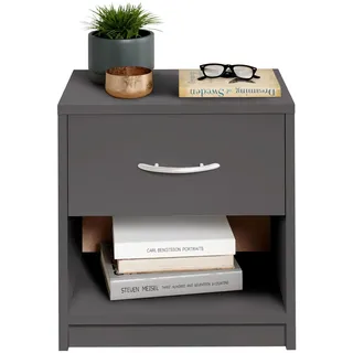 SchlafKONTOR Nachtschrank Pepe 39 x 28 x 41 cm Grau