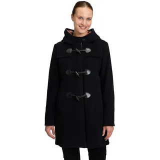 Wolljacke GIL BRET, Damen, Gr. 46, blau (night blau), Obermaterial: 75% Wolle, 20% Polyamid, 5% Kaschmir, unifarben, tailliert ca. Mitte Oberschenkel, gerader Abschluss, Jacken Wolljacke, mit Kapuze